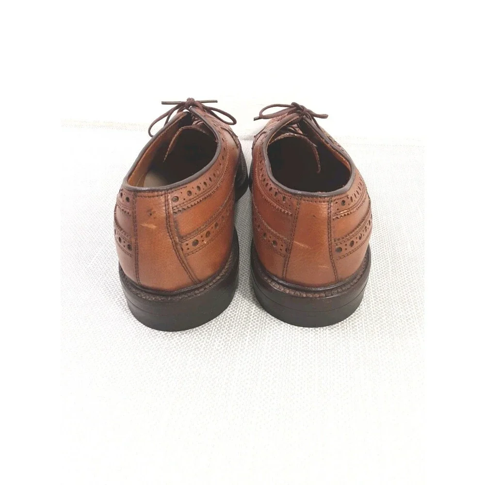 Nettleton Vintage Dress Shoes Size 10 C Brown Leather Oxford Wingtip Brogue Men